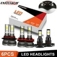thumbnail image 1 of 6pcs For Mitsubishi Outlander Sport 2016 2017 9005 H11 LED Headlight Bulbs + 5202 H16 Fog Light Kit, 1 of 12