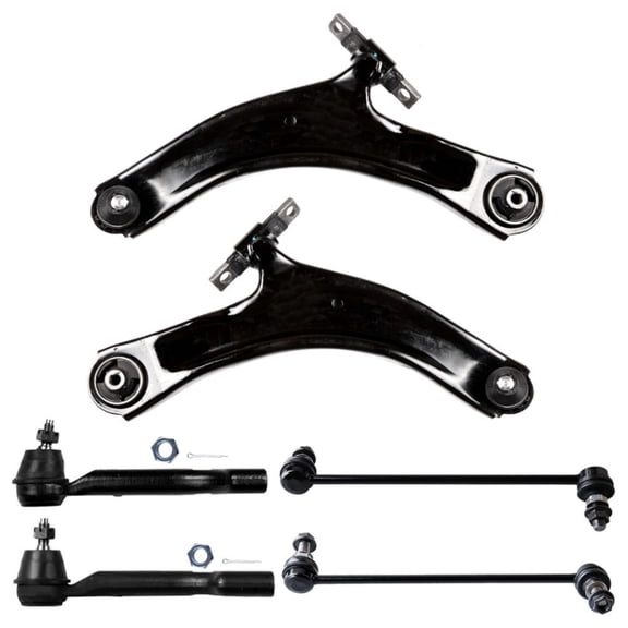 6pcs Front Control Arm Sway Tie Rod End Suspension Kit For Rogue Rogue Select