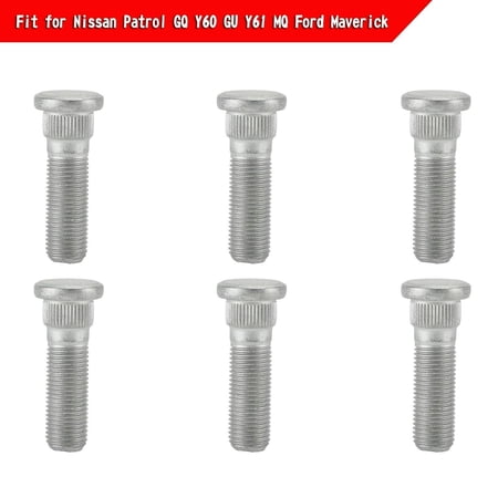 6pcs Front Wheel Stud Kit Fit For Nissan Patrol GQ Y60 GU Y61 MQ Ford F15