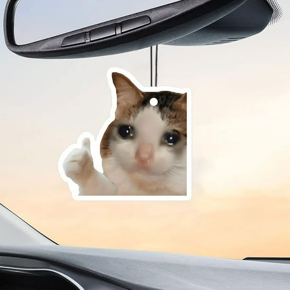 6pcs Funny Cat Design Car Aromatherapy Tablet, Car Fragrance Tablet, Car Rearview Mirror Pendant, Wardrobe Aromatherapy Tablet