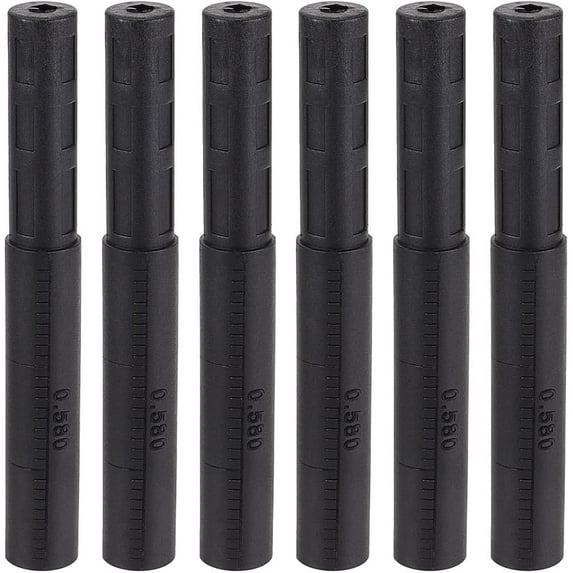 6pcs Golf Shaft Extensions Carbon Fiber Golf Extender Golf Club Shaft Extender Rods-Extend Stick Extender for Driver Fairway Wood Hybrid - Tip Size 0.580" for DIY