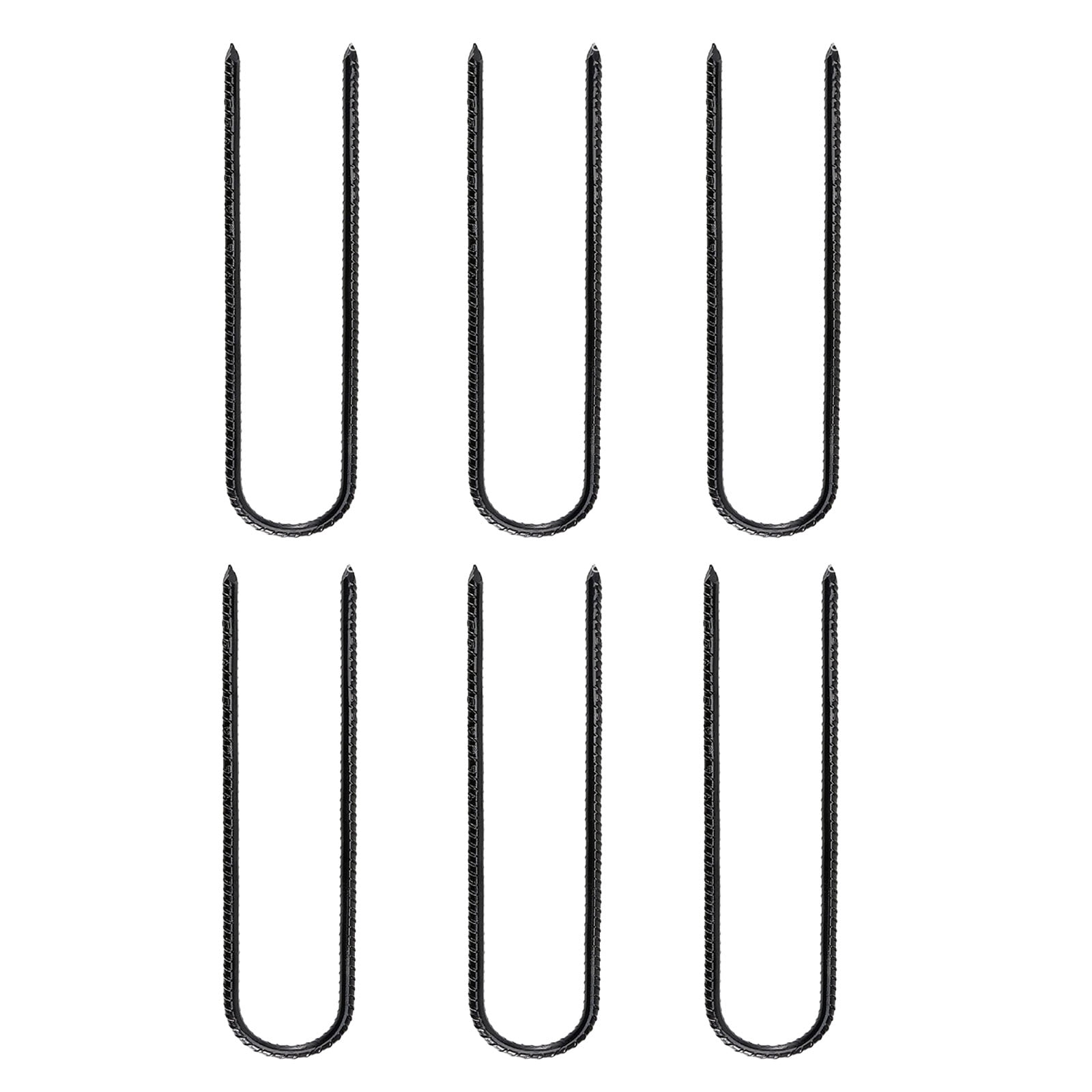 6pcs Ground Anchors Steel Fixing Tool Steel Ground Stakes Garden Stake Peg Resistant for Tents & Canopies
