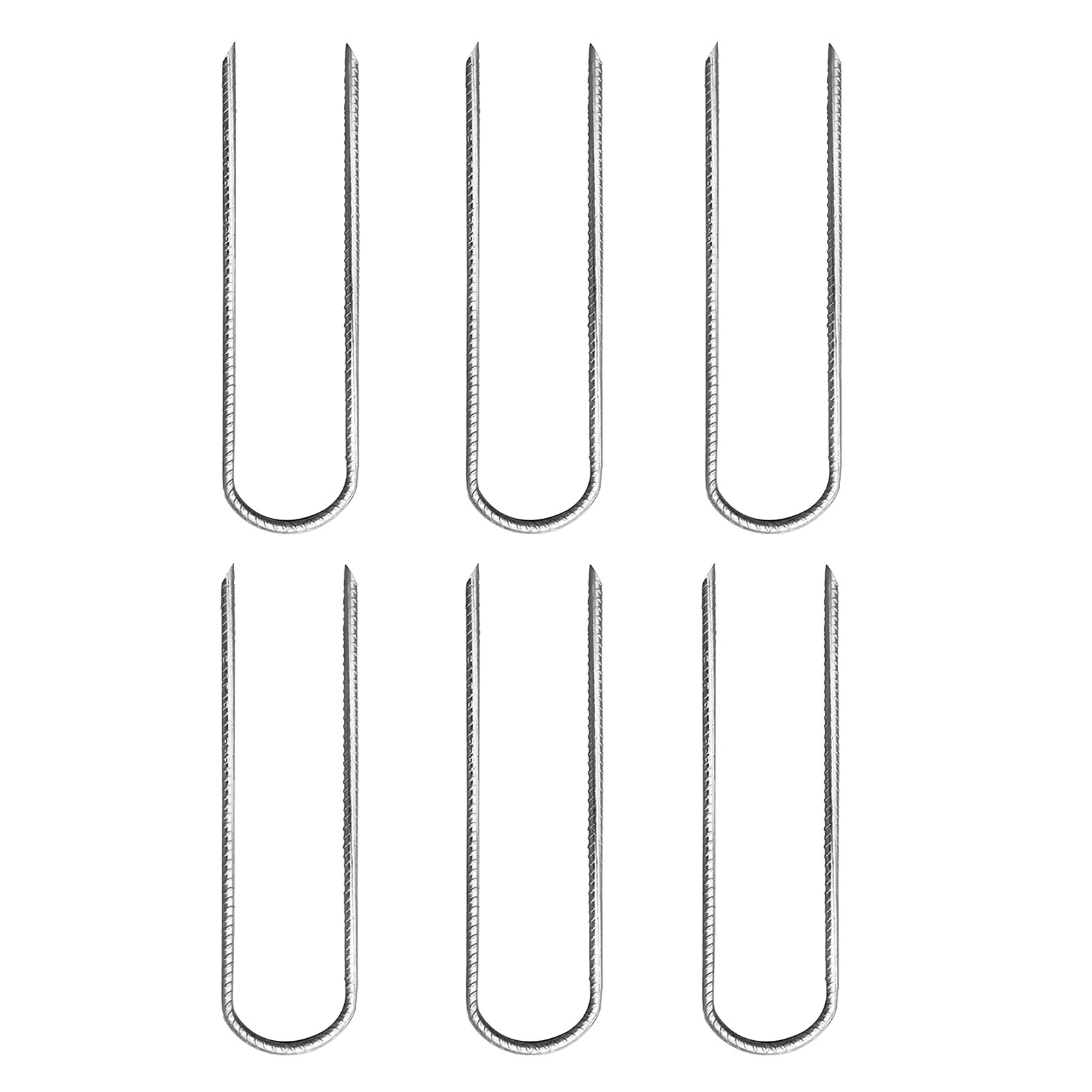 6pcs Ground Anchors Steel Fixing Tool Steel Ground Stakes Garden Stake Peg Resistant for Tents & Canopies