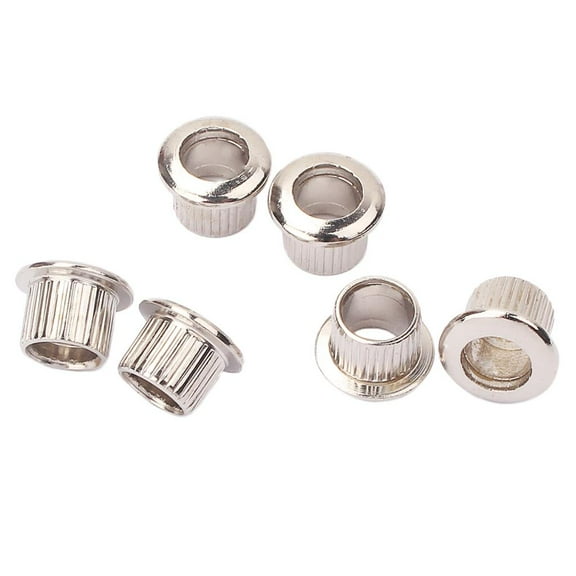 6pcs Guitar Tuner Bushings Machine Head Tuning Peg Key Bushings Conversion Adapter Ferrules Plating 8mm
