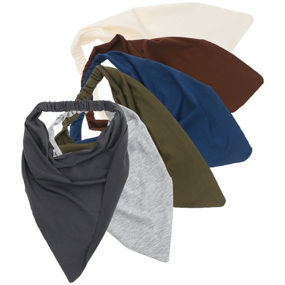 6pcs Hair Scarves Women Hair Bandanas Elastic Kerchief Women Girls Headdress