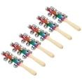 thumbnail image 1 of 6pcs Hand Jingle Bells, Hand Bell Handheld Wrist Bells Sleigh Bells Wooden Hand Instruments with 10 Bells Christmas, 1 of 5