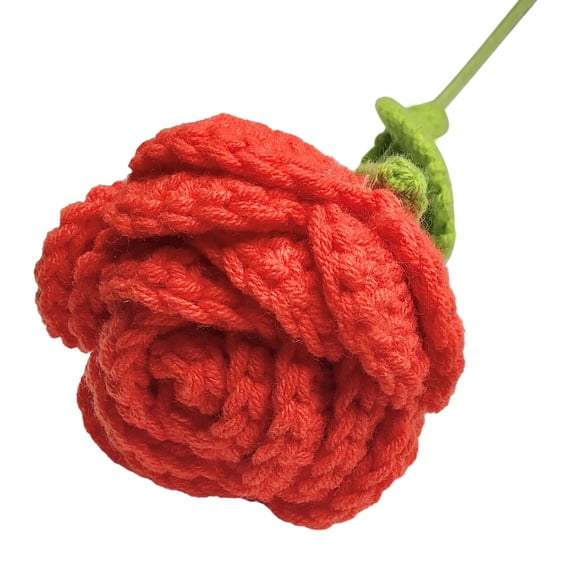 6pcs Handmade Crochet Sunflower & Rose Artificial Potted Plants, Perfect for Mother’s Day, Anniversaries, Birthdays, Valentine’s Gifts, Home & Office Desk Decoration, Crochet Flowers