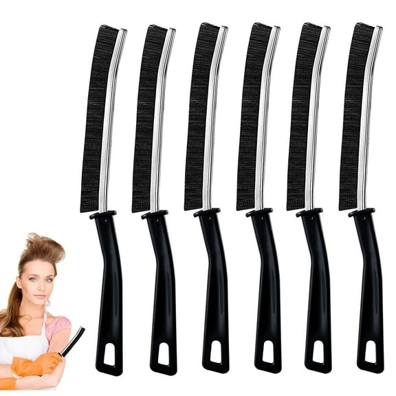 6pcs Hard Bristle Crevice Cleaning Brush, Small Cleaning Brushes, Grout Cleaner Brush, Toilet Brush, Scrub Brush for Shower Tile, Skinny Gap Cleaning Tools for Bathroom, Kitchen, Household Use