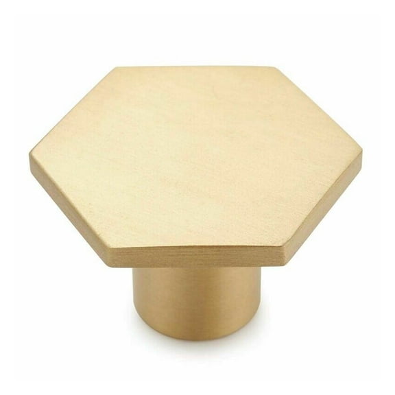 6pcs Hexagon Drawer Knobs Simple Cabinet Door Knob Furniture Closet Pulls Gold Color Dresser Knob Hardware