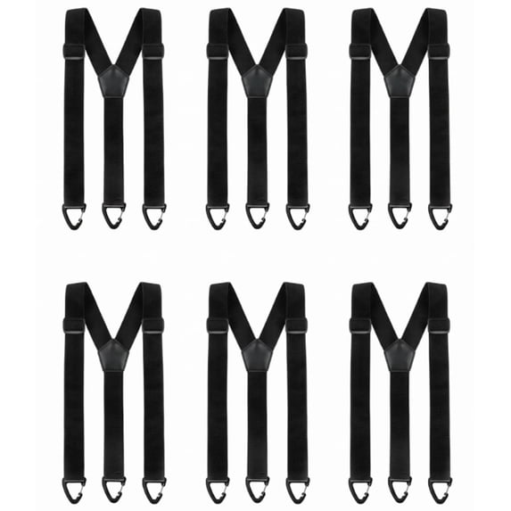 6pcs Hidden Suspenders for Men Under Clothes with 3 Snap Loop (1.48" Wide)