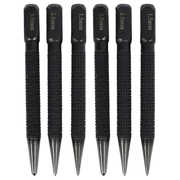 6pcs High-carbon Steel Center Punch Set 10cm Non Slip Center Punch For Alloy Steel Metal Wood Marking Drilling Tool