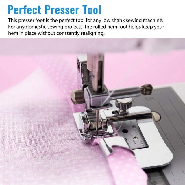 Narrow Hemmer Foot For Brother Sewing Machines – Snap-On, #SA126 Compatible