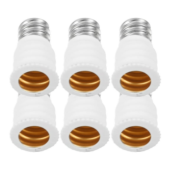 Homoyoyo 6Pcs White Lamp Socket Replacement Adapter for Computer Use Easy to Install Durable