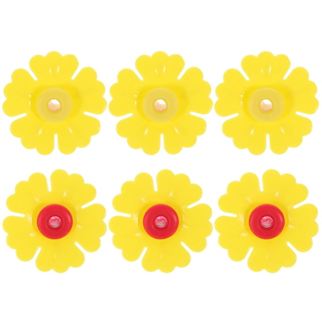 6pcs Hummingbird Feeder Parts Bird Feeder Replacement Flowers Hummingbird Feeder Flowers