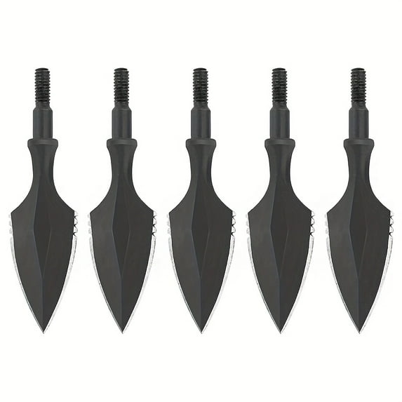 6pcs Hunting Arrowheads with Serrated edges - Sharp, Thread shaft for easy arrowhead installation - Heavy-Duty Construction for Hunting, Target Practice, Archery - Ideal Gift