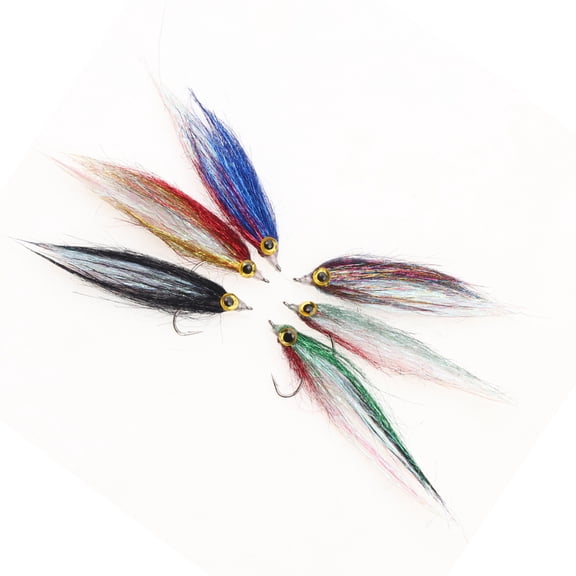 6pcs Ice Dub Minnow Fly Lures Set Realistic Baits Fish Lures for Salmon Fishing Supply Accessory