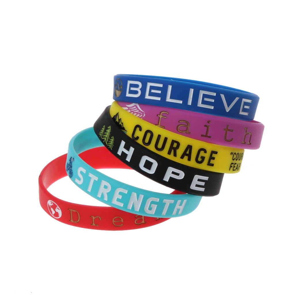 Embossed Silicone Wristbands - STARLING Silicone