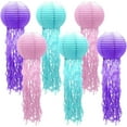 thumbnail image 1 of 6pcs Jelly Fish Paper Lanterns for Wedding Kids Birthday Baby Shower Party Decoration Wishes Lantern Ocean Mermaid Themed Party Jellyfish Decorations (Pure Color), 1 of 7