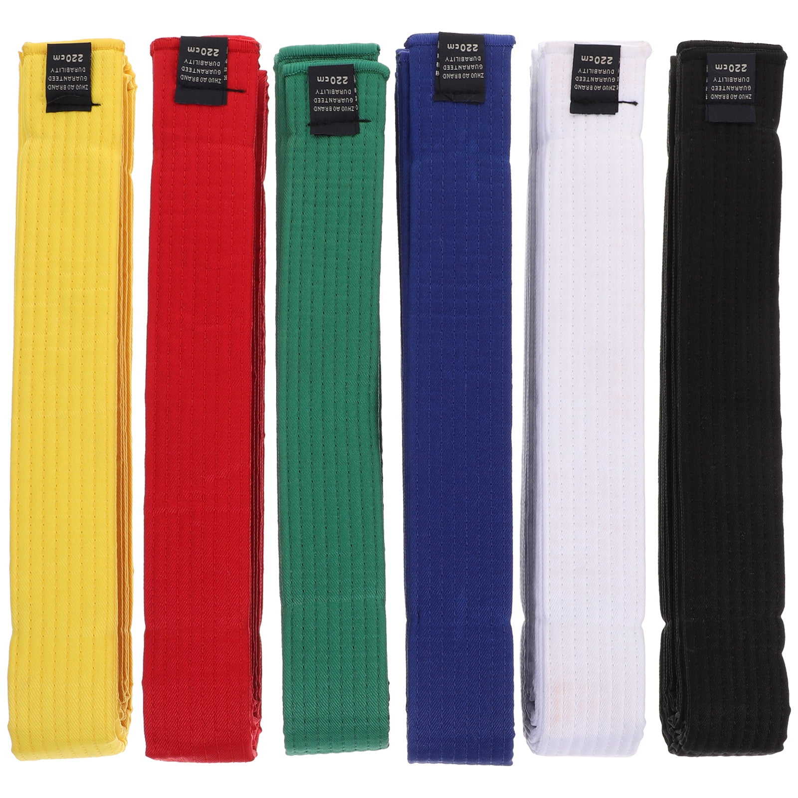 6pcs Karate Belts Multicolor Cotton Taekwondo Belts Professional