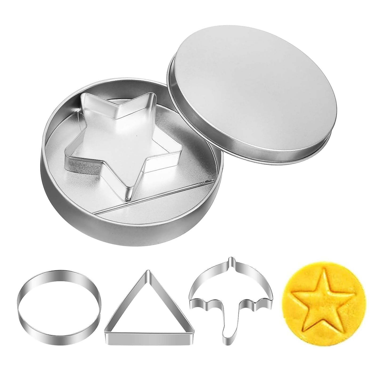 6pcs Korean Sugar Candy Making Tool Stainless Steel Cookie Cutters ...