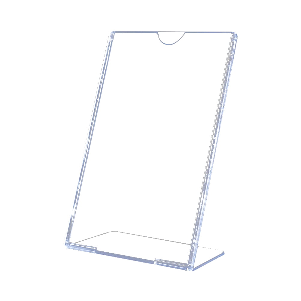 6pcs L Shape Slanted Sign Holders Desktop Photo Paper Menu Holder