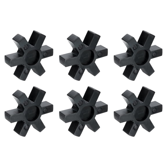 6pcs L150 Jaw Coupling Insert NBR Rubber L-Jaw Coupler Set, Black