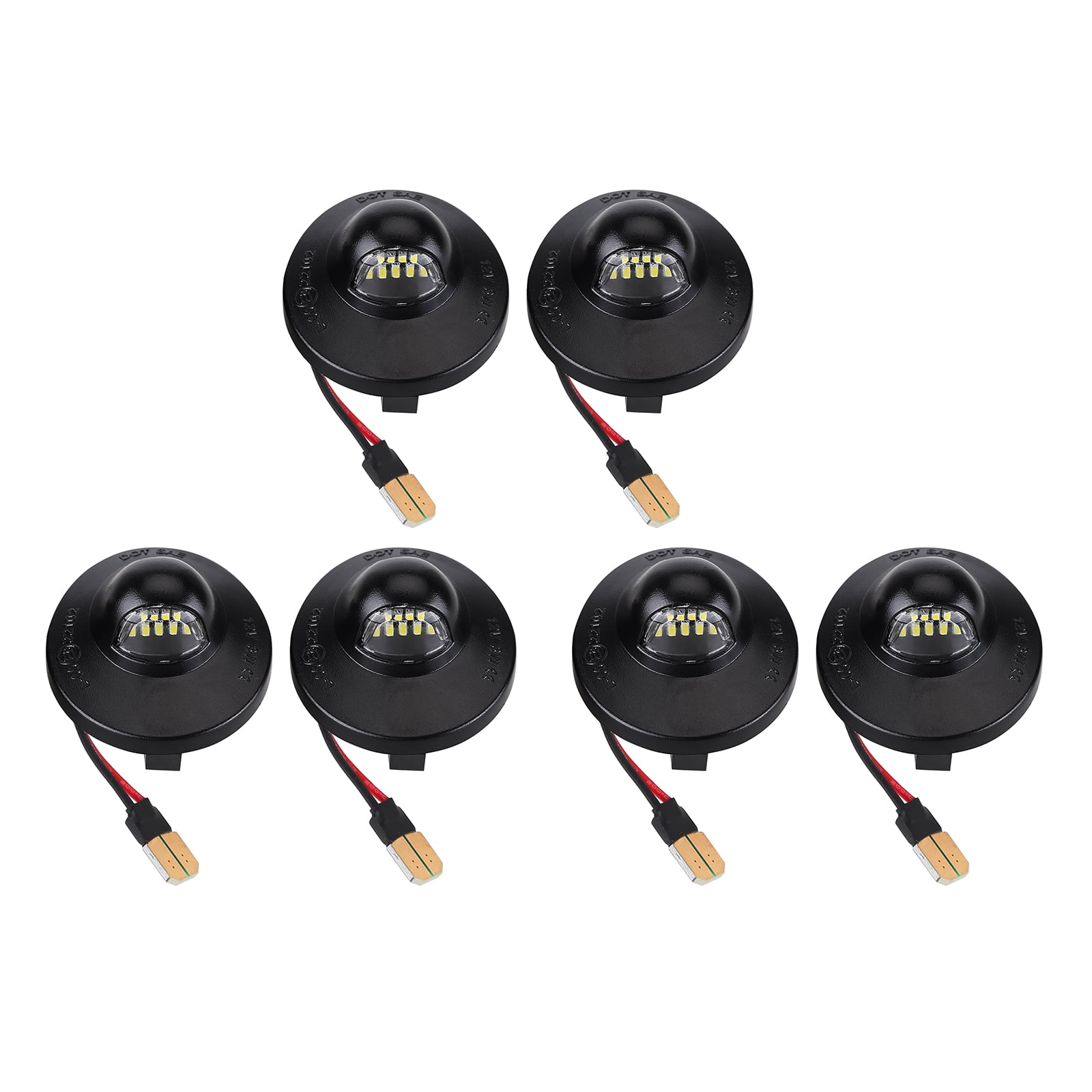 6pcs LED License Plate Light Car Modification Parts Tag Light Compatible for Ford F150/F250/F350