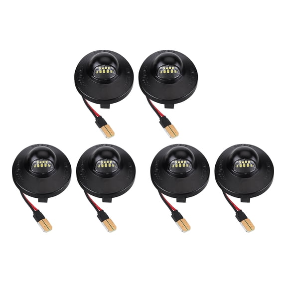 6pcs LED License Plate Light Car Modification Parts Tag Light Compatible for Ford F150/F250/F350