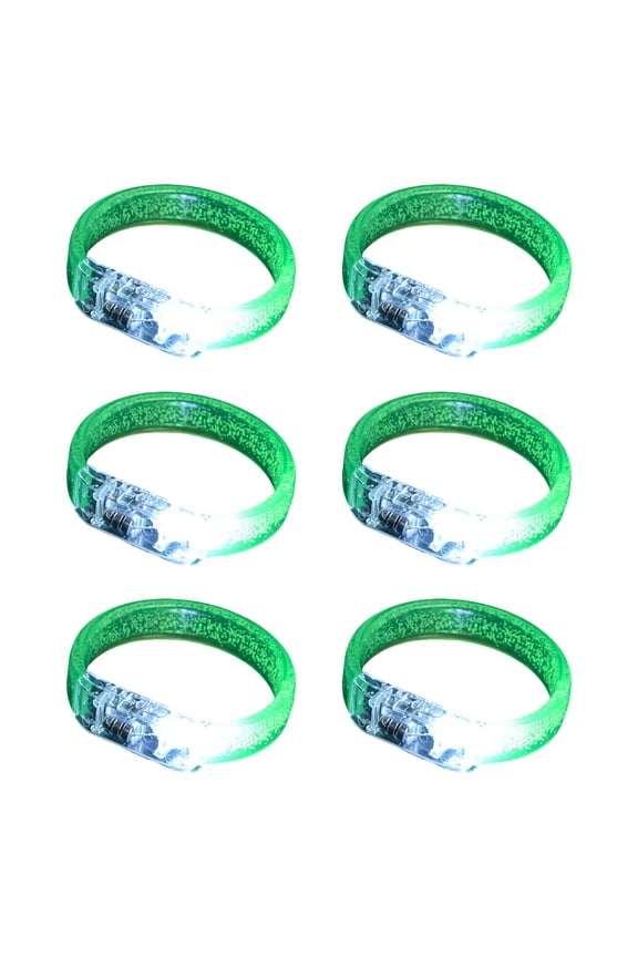 6pcs LED Light Up Bracelets for Kids Birthday Party Festival Bangles Replaceable Wristbands Women Accessories