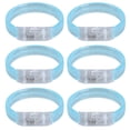 thumbnail image 1 of 6pcs LED Light Up Bracelets for Kids Birthday Party Festival Bangles Replaceable Wristbands Women Accessories, 1 of 8