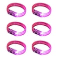 thumbnail image 1 of 6pcs LED Light Up Bracelets for Kids Birthday Party Festival Bangles Replaceable Wristbands Women Accessories, 1 of 8