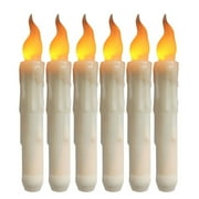 12pcs LED Taper Candles with Remote Control, Battery Operated Flameless Flickering Window Candlesticks, Dripless Handheld Pillar Candles for Party Classroom Church Decorations