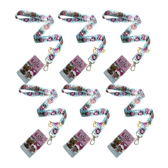 6pcs LOL SURPRISE! Lanyard Neck Strap Necklace New Licensed Party Favor Birthday