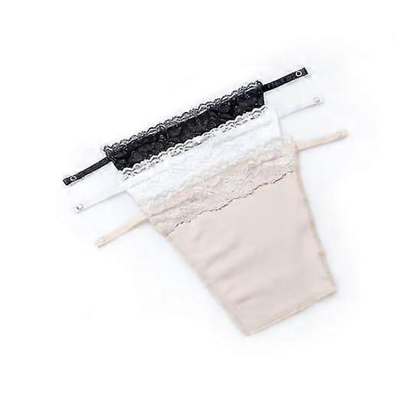 6pcs Lady Lace Clip-on Mock Camisole Bra Insert Overlay Modesty Panel ...