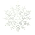 thumbnail image 1 of 6pcs Large Glitter Snowflake Ornament 11.8 Inch for Christmas Tree Decoration-Iridescent White, 1 of 9