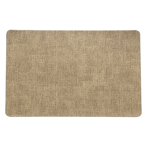 Uxcell Leather Placemat Non-Slip Round Corner Table Black/Brown