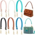 thumbnail image 1 of 6pcs Leather Short Purse Handle 12.8 Inch Purse Strap Replacement Handbag Handle Purse Crossbody Extender with Light Gold Swivel Clasps for Handmade Bag Handbag Purse Tote 6 Colors, 1 of 9