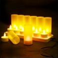 thumbnail image 1 of 6pcs Led Candles Rechargeable Flameless Candle Battery Flickering Candles with Frosted Cups Charging Base Gift Decoration for Party Holiday Christmas, 1 of 10