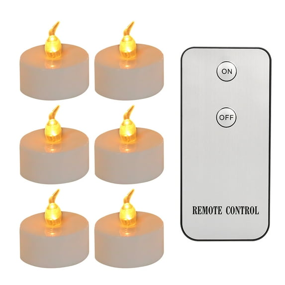6pcs Led Tealight Candles with Remote Realistic Flameless Candles Big Capacity Battery Operated Votive Candles for Wedding and Festival Decoration Warm White