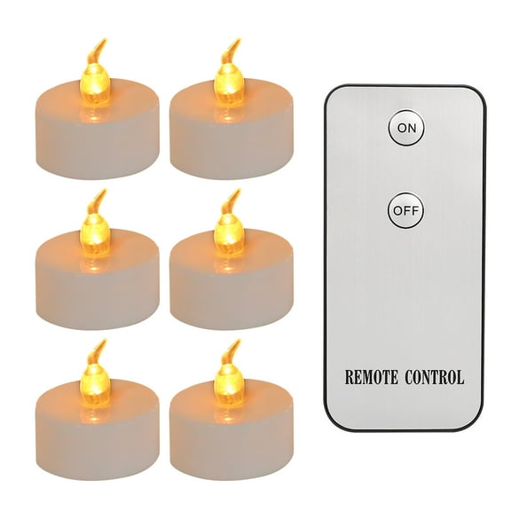 6pcs Led Tealight Candles with Remote Realistic Flameless Candles Big Capacity Battery Operated Votive Candles for Wedding and Festival Decoration Warm White