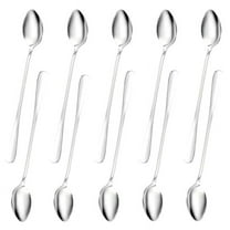 6pcs Long Handle Stainless Steel Tea Coffee Spoons Ice Cream Cutlery