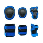 6pcs M Protective Gear Set Adults Teens Kids Knee Elbow Pads With Wrist Guards Blue