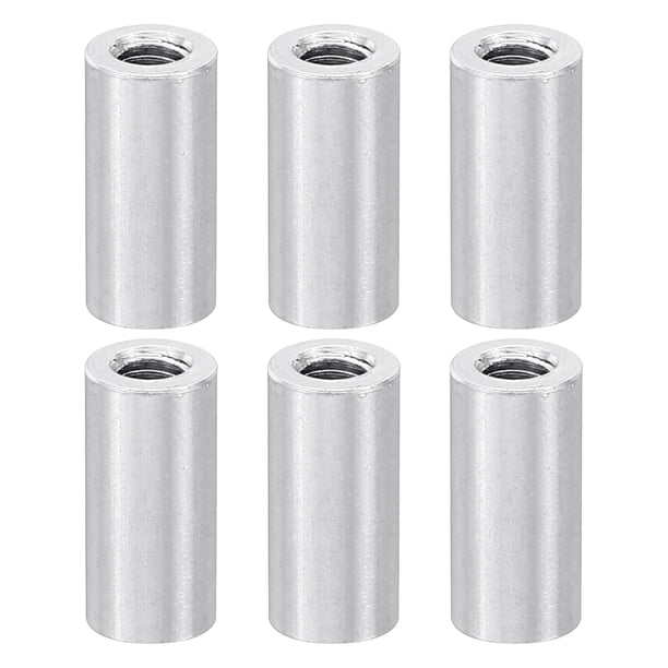 6 Entretoises En Aluminium 1/2 X 1/4 De Pouce - Argenté - Neuf