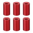 thumbnail image 1 of 6pcs M3 Aluminum Spacers,M3 Metal Spacer Aluminum 3mm ID x 6mm OD x 10mm L Threaded Spacer Screw Standoff Round for RC Car Drones Motherboard,Red, 1 of 6