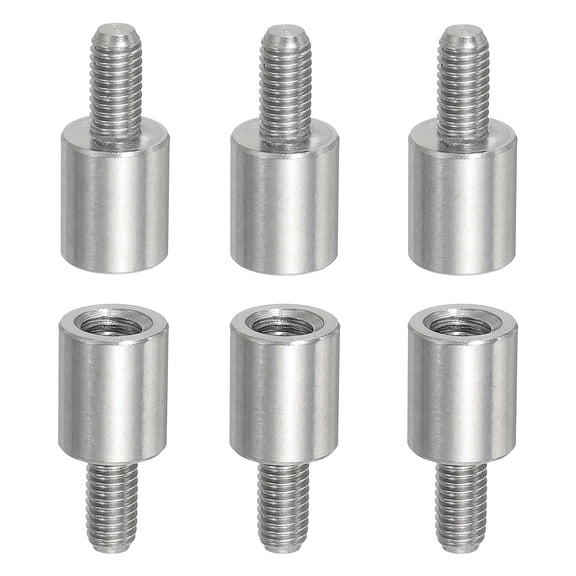 6pcs M5x10mm Male to M6x12mm Female Thread Spacer Standoffs Screws