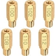 thumbnail image 1 of 6pcs Main Nozzle #100#102#105#108#110#112 Large Hexagonal (6X16.5) For Keihin PE22/24/PWK28/CR Mini 22 Carburetor Adaptable to CRM 250R, VFR750R, KDX125R, SR, KDX250R, SR etc. Motorcycle Accessories, 1 of 6