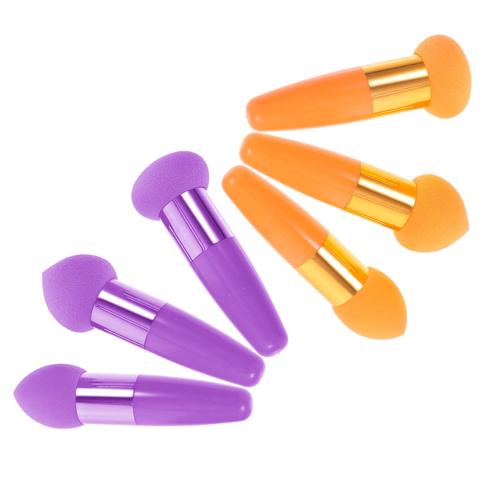 6pcs Makeup Beauty Foundation Makeup Sponge Pens Wedge Foundation Sponges with Handle