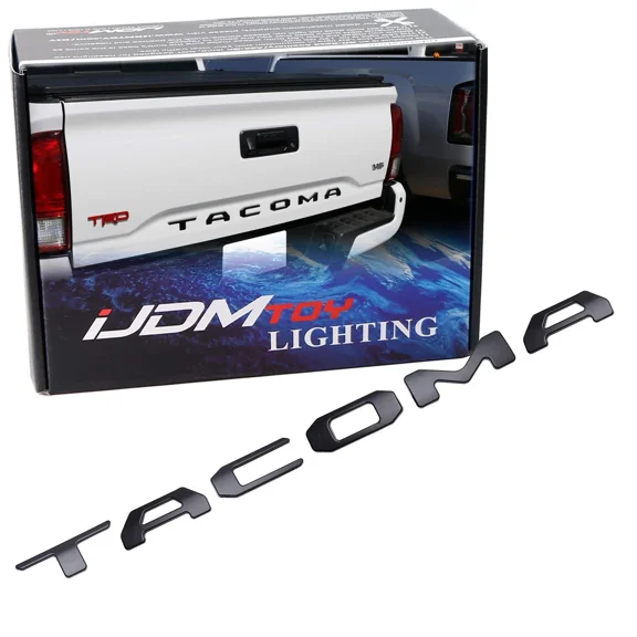 6pcs Matte Black Finish Raised 3D Tailgate/Trunk Emblem Letter Pieces For 2016-2023 Toyota Tacoma Truck