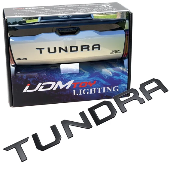 6pcs Matte Black Finish Raised 3D Tailgate/Trunk Emblem Letter Pieces For 2022-up Toyota Tundra Truck