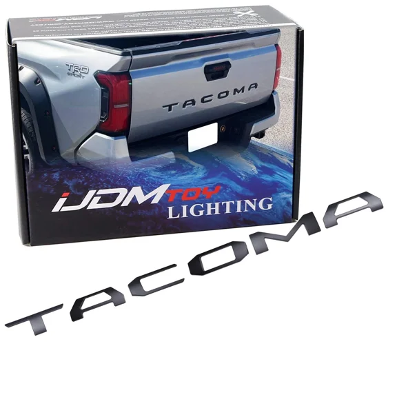 6pcs Matte Black Finish Raised 3D Tailgate/Trunk Emblem Letter Pieces For 2024-up Toyota Tacoma Truck